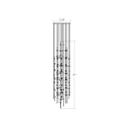 Sonneman 2164.38W-27 156-Lumières 312W Laiton satiné LED Lustre