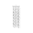 Sonneman 2165.13W-27 96-Lumières 192W Nickel satiné LED Lustre