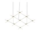 Sonneman 21Q13-RW3312-27 1-Lumière 18W Nickel satiné LED Lustre