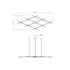 Sonneman 21Q13-RW3312-27 1-Lumière 18W Nickel satiné LED Lustre