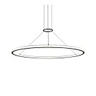 Suspendu LED rond Luna Sonneman 2234.25-27 78W 2 lumières satin noir