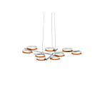 Suspendu à anneaux Light Guide Sonneman 2656.03A 60W 9 lumières satin blanc