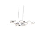 Suspendu à anneaux Light Guide Sonneman 2656.03W 60W 9 lumières satin blanc