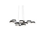 Suspendu à anneaux Light Guide Sonneman 2656.25W 60W 9 lumières satin noir