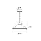 Suspendu Koma Meiji Sonneman 2752.25-E 75W 1 lumière satin noir