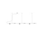 Suspendu LED Counterpoint Sonneman 2886.16 16W 6 lumières aluminium satiné brillant