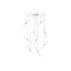 Suspendu LED Ballet Sonneman 2893.16 41W 9 lumières aluminium satiné brillant