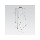 Suspendu LED Ballet Sonneman 2894.16 41W 9 lumières aluminium satiné brillant