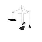 Suspendu LED Papillons Sonneman 2902.25K 22W 4 lumières abat-jour noir satiné