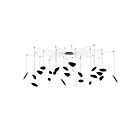 Suspendu LED Papillons Sonneman 2909.25K 100W 24 lumières abat-jour noir satiné