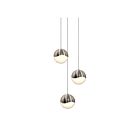 Suspendu LED Grapes Sonneman 2914.13-LRG 17W 3 lumières nickel satiné