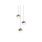 Suspendu LED Grapes Sonneman 2914.13-MED 12W 3 lumières nickel satiné