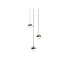 Suspendu LED Grapes Sonneman 2914.13-SML 9W 3 lumières nickel satiné