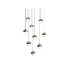 Suspendu LED Grapes Sonneman 2916.13-SML 27W 9 lumières nickel satiné
