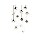 Suspendu LED Grapes Sonneman 2917.01-SML 36W 12 lumières chrome poli