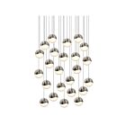 Suspendu LED Grapes Sonneman 2918.13-LRG 132W 24 lumières nickel satiné