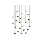 Suspendu LED Grapes Sonneman 2918.13-SML 72W 24 lumières nickel satiné