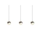 Suspendu LED Grapes Sonneman 2920.13-MED 12W 3 lumières nickel satiné