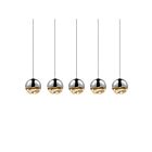 Suspendu LED Grapes Sonneman 2921.01-LRG 28W 5 lumières chrome poli