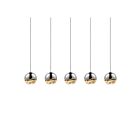 Suspendu LED Grapes Sonneman 2921.01-MED 20W 5 lumières chrome poli