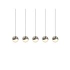 Suspendu LED Grapes Sonneman 2921.13-MED 20W 5 lumières nickel satiné