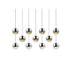 Suspendu LED Grapes Sonneman 2922.01-MED 44W 11 lumières chrome poli