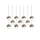 Suspendu LED Grapes Sonneman 2922.13-LRG 61W 11 lumières nickel satiné