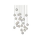 Suspendu LED Champagne Bubbles Sonneman 2966.01 4W 24 lumières chrome poli