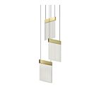 Sonneman 3092.14 3-Lumières 45W Finition laiton LED Lustre