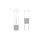 Sonneman 3092.14 3-Lumières 45W Finition laiton LED Lustre