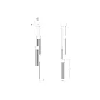 Sonneman 3093.01 3-Lumières 15W Chrome poli LED Lustre