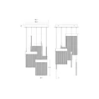 Sonneman 3094.01 8-Lumières 113W Chrome poli LED Lustre