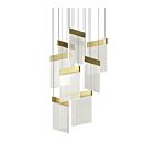 Sonneman 3094.14 8-Lumières 113W Finition laiton LED Lustre