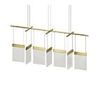 Sonneman 3096.14 7-Lumières 99W Finition laiton LED Lustre