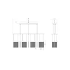 Sonneman 3096.14 7-Lumières 99W Finition laiton LED Lustre