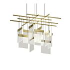 Sonneman 3097.14 11-Lumières 160W Finition laiton LED Lustre