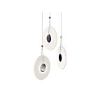 Suspendu LED Meclisse Sonneman 3113.01E 30W 3 lumières chrome poli