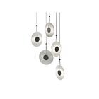 Suspendu LED Meclisse Sonneman 3115.25C 50W 5 lumières satin noir