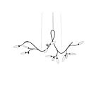 Suspendu LED Vines Sonneman 3283.25 14W 14 lumières satin noir