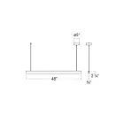 Sonneman 3464.77 20W Anodisé naturel LED Suspendu