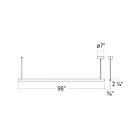 Sonneman 3468.77 46W Anodisé naturel LED Suspendu