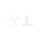 Sonneman 3612.01 6-Lumières 28W Chrome poli LED Lustre