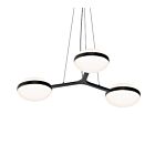 Sonneman 3612.25 6-Lumières 28W Noir satiné LED Lustre