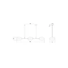 Sonneman 3613.01 6-Lumières 28W Chrome poli LED Lustre