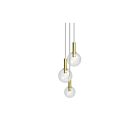 Sonneman 3763.38 3-Lumières 60W Laiton satiné Lustre
