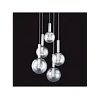Suspendu Bubbles Sonneman 3765.35 60W 5 lumières nickel poli