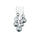 Suspendu Bubbles Sonneman 3768.35 60W 8 lumières nickel poli