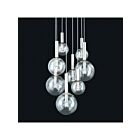 Suspendu Bubbles Sonneman 3768.35 60W 8 lumières nickel poli