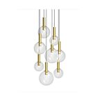 Sonneman 3768.38 8-Lumières 60W Laiton satiné Lustre