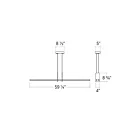 Sonneman 3779.01 60W Chrome poli LED Suspendu